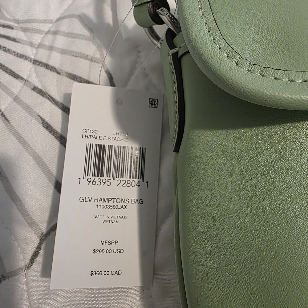 Coach Hampton Y2K Pistachio Leather Shoulder Bag - Picture 2 of 12